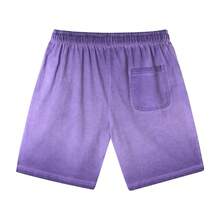Men's Summer Fitness Shorts, Casual Sporty Style, Adjustable Drawstring Waist, Side Pockets, Hip-Hop Style, Comfortable And Breathable Fabric, Machine Washable, Suitable For Various Occasions. - 紫丁香色 - 查看 2