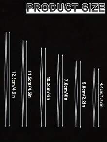 6-Piece Beading Needle Set, 6 Types Of Large Eyeball Needles, Foldable Handmade Jewelry Making Beading Needles (With Storage Tube) - Multicolor - View 5