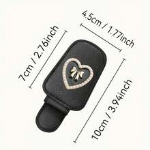 Heart Bow-Shaped Eyeglass Storage Clip 1 Piece, Car Sunshade Storage Magnetic Eyeglass Clip, A Special Car Decoration Holiday Gift. - Eyeglasses Clip - View 5