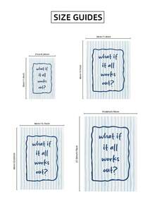 1pc Frameless 'What If Everything Goes Right?' Inspirational Quote Wall Art - Blue Stripe Motivational Poster, Minimalist Calming Aesthetic Print For Bedroom, Dorm, Home Office Classroom, Room Decor Bedroom, Decoration, Prints For Wall, Posters, Vintage Decor, Party Decor & Best Gift Choice - Word - View 8