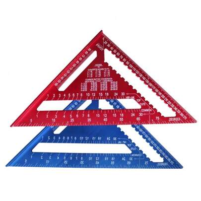 12 pulgadas Regla de ángulo de aleación de aluminio, transportador de ángulo para carpintería, regla cuadrada de precisión para carpintería, escuadra de velocidad herramienta para carpintería, herramienta de medición, adecuada para herramientas de medición de marcos de construcción, decoración del hogar y proyectos de diseño Sistema métrico