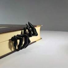 Spooky Halloween Demon Hand Bookmark For Books And Journals, Plastic Craft Desktop Decor And Home Accent, Gothic Reading Nook Accessory, Macabre Desk Ornament For Horror Enthusiasts, Unique Gift Idea For Desk, Shelf And Study Space, Eye-Catching Dark Aesthetic Bookmark Clip And Display Piece - Black - View 7