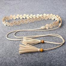 1 Piece Of Women's Beige Fringed Hollow-Out Belt - Beige - View 2