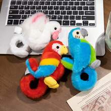 1个可爱毛绒鹦鹉拍拍手环玩偶，鹦鹉毛绒玩偶拍拍手环，儿童安抚玩偶，节日礼物 - 彩色 - 查看 5