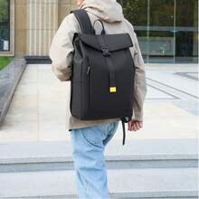 Large Capacity Men's Backpack, Lightweight Commuter Bag, Business Casual Backpack For College Students And Travel - Black - View 7