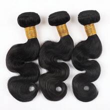 Tóc nối sóng nhẹ tự nhiên màu đen, dành cho nữ, 3 lọn tóc thật, dài 10-30 inch. - Natural Black - Xem 20