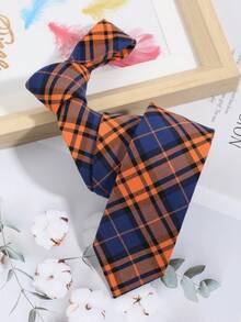 1pc Men's Fashion Casual Minimalist Striped Plaid Pattern Necktie, Suitable For Daily Commute, Party, And Banquet Matching - Multicolor - View 5