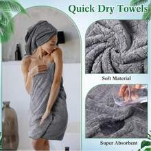 Ultra-Soft Coral Fleece Bathroom Towel Set, Super Absorbent, Non-Shedding, Quick-Drying And Lightweight, Ideal For Bathroom, Hotel, Spa - Multicolor - View 7