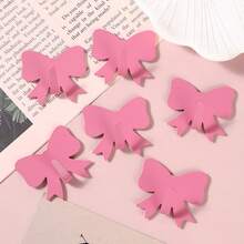 Butterfly-Shaped Decorative Wall Hooks In 1/3/5 Packs, No Drilling Required, Minimalist Style. Can Be Used To Hang Keychains, Coats, Towels, Hats, Jewelry, Umbrellas, Etc. Suitable For Living Rooms, Bedrooms, Offices - Pink - View 8