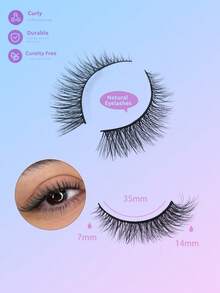 10 Pairs Natural Fluffy Thick False Eyelashes, 8D Long Lasting Lash Extensions, Foxy Eye Lifting Makeup, Lengthening & Volumizing Lash Strips; Cartoon Style Lashes, Cat Eye Lashes, Natural Lashes - View 2