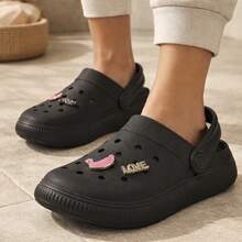 Molekinho Molekinha Kids' Flip-Flops - Fashionable Clogs With Fun Buttons - 108 Black Molekinha - View 2