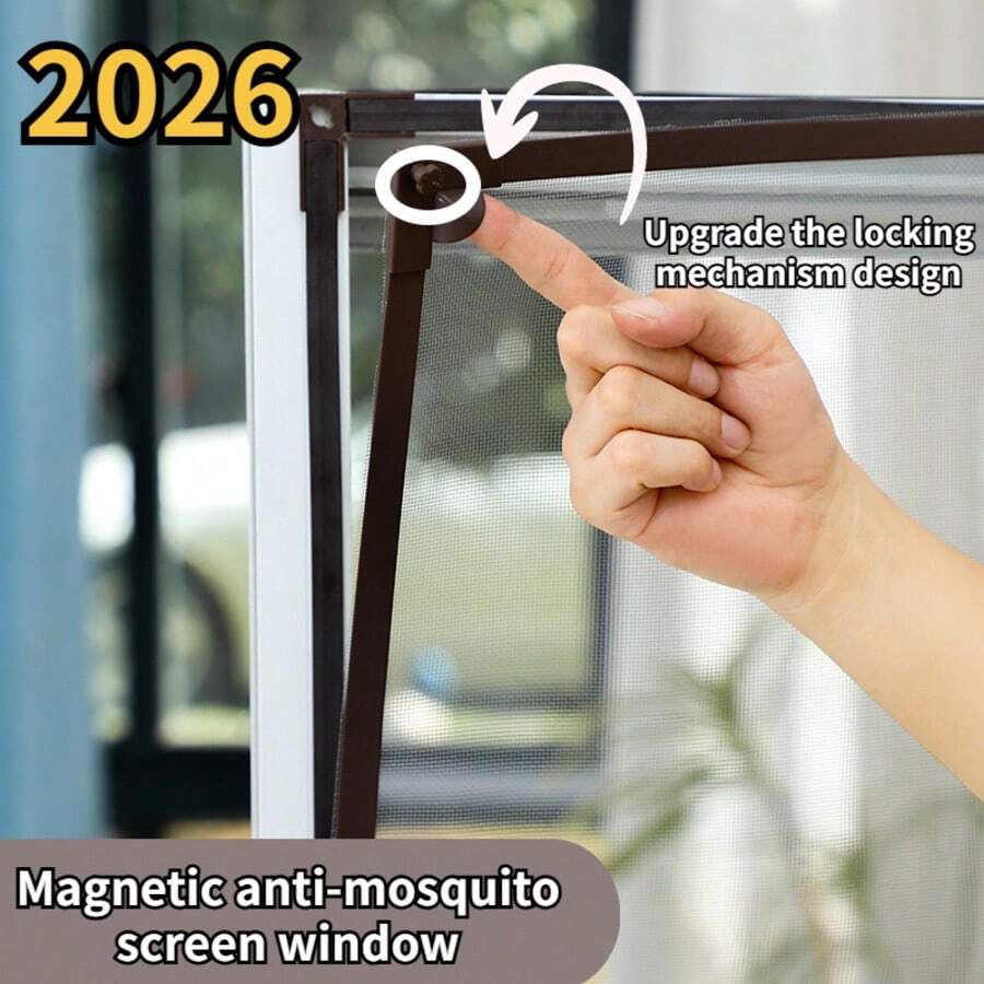 Magnetic Screen Sticky Type ( Full Set - ALL Frame ) DIY Insect Screen Magnetic Mosquito Net