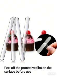 20支亚克力棒棒糖棍，可重复使用的蛋糕棒棒糖模具，镜面冰棒棒糖冰棍棒 - 彩色 - 查看 3