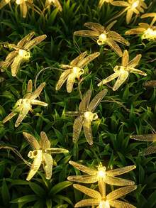 Solar Dragonfly Light String, Outdoor Waterproof Solar Lights, Outdoor LED Light String With 8 Modes, Waterproof Outdoor Decorations, Suitable For Gardens, Balconies, Courtyards, Outdoor, Christmas, Solar Light String Waterproof - Solar Dragonfly - View 8