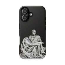 米开朗基罗《圣殇》雕塑手机壳，文艺复兴艺术复古保护套 - 兼容 11/12/13/14/15/16 Pro Max、Galaxy S26 S25 S24 S23 S22 S21 Plus Ultra、Galaxy A71 A57 A56 A55 A54 A53 A52 A37 A36 A35 A34 A33 A32 - 黑色 - 查看 1