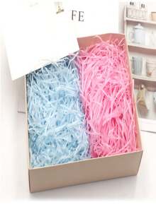 Papel triturado de diferentes pesos, caja de caramelos, tiras de papel de rafia, relleno para cajas de regalo, rafia suelta - 21# Negro - Ver 3