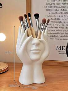 Human Body Shaped Storage Tube, Desktop Makeup Brush Holder, Office Desk Pen Organizer - View 8