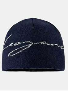 1pc Ins Style Minimalist "Elegance" White Letter Knit Beanie - Versatile Fashion Item For Spring & Autumn - Knitted Hat - View 14