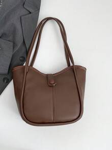 A Fashionable, Stylish And Modern-Style High-End Sophisticated Classic Ladies' Shoulder Bag From 2026. - Brown - View 7