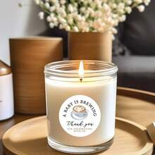 6/30pcs Baby Shower Party Decorations, 2-Inch Coffee Theme Thank You Stickers Suitable For Candies, Small Gifts, Presents, Envelopes, Coffee Theme Decor - Multicolor - View 6