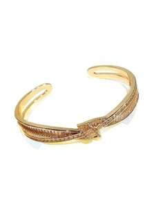 1 chiếc vòng tay thời trang nữ đính đá, chất liệu đồng mạ vàng 18K với đá Cubic Zirconia tổng hợp, thích hợp để đeo hàng ngày, dự tiệc, ngày lễ, Ngày của Mẹ, Ngày Valentine, Ngày Quốc khánh, quà tặng tốt nghiệp. - Nhiều màu - Xem 4