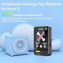 Reproductor Mp3 Mini Portátil Música Mp4 Con Bluetooth No Tf Negro - Ver 8