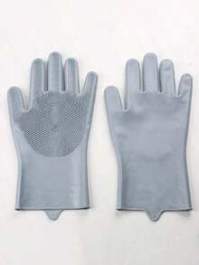 2双硅胶洗碗手套，宠物美容橡胶清洁手套，脱毛手套，硅胶仿皮厨房清洁海绵刷，适用于家庭、汽车、宠物 - 多色 - 查看 5