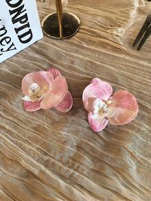 1对女士情人节新款兰花鞋夹，优雅海滩度假风鞋饰，适用于凉鞋、高跟鞋、人字拖，是海滩拍照的理想之选，也是母亲节礼物。 - 彩色 - 查看 14