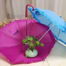 1pc 52cm Diameter Cartoon Princess Umbrella, Long Handle Umbrella, Floral Trim, Suitable For Sunny & Rainy Days,Outdoor,Garden,Travel Essentials,Portable Essentials - Multicolor - View 10