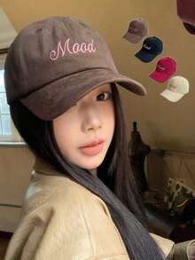 1pc Maad Autumn/Winter New Letter Embroidery Baseball Cap, Unisex Fashion Casual Versatile Peaked Hat - Multicolor - View 10
