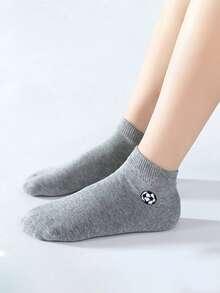 1/6/15/30 pares de calcetines de tobillo para niños/niños con diseño de fútbol en negro, blanco y gris, calcetines deportivos minimalistas, casuales, transpirables y que absorben la humedad, adecuados para deportes, escuela, exteriores, color aleatorio - Multicolor - Ver 3