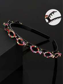 水钻发箍，刘海及碎发造型工具，简约发饰 - 彩色 - 查看 12