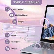 DEBARK 2026 Women's Double-Head Bikini Trimmer, USB Charging Waterproof Painless Electric Razor, Perfect 2-In-1 Body Hair Shaver! Enjoy A Silky Smooth Skin Experience! - 淡紫色 - 查看 9