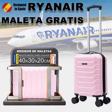 Maleta de Cabina ABS 40x30x20(24L)| Equipaje de mano con Ruedas Desmontables para Ryanair | Vueling | Easy-Jet |Wizz Air| Volotea-Negro/AzulMarino/RosaDorada/Morada/Menta/Amarillo/Verde/Rosa - Rosa - Ver 1