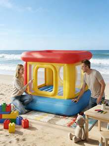 Inflatable Castle Bounce House, With A Jumping Area And Basketball Games On The Children's Trampoline, Suitable For Indoor And Outdoor Parties. - Multicolor - View 4