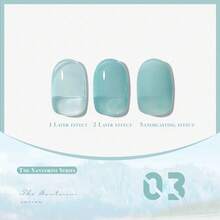 MIANEL 12ml 圣托里尼系列美白蓝色果冻凝胶指甲油，2026 冰蓝色，蓝色，白色指甲油，春季美甲，情人节美甲，专业美甲沙龙艺术 - 彩色 - 查看 7