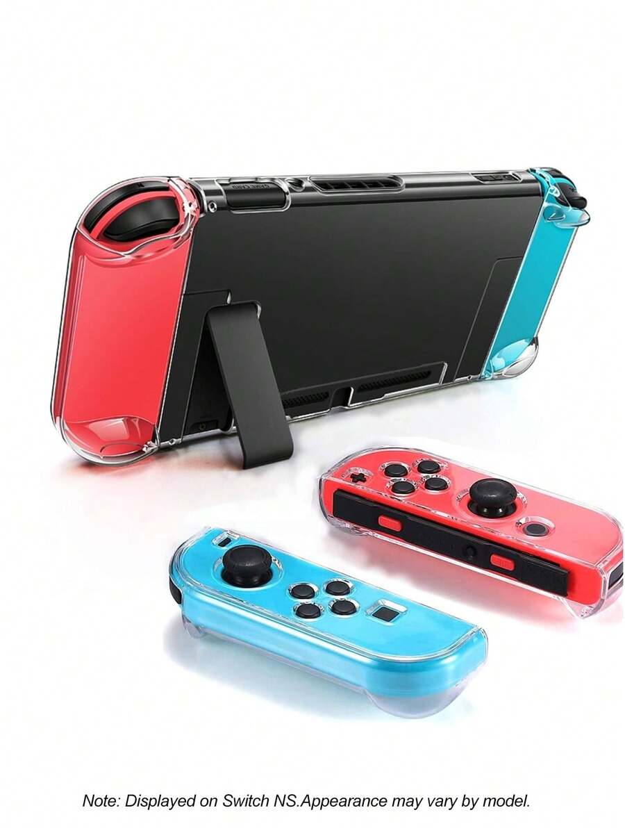 1个透明Switch保护壳，可爱透明保护套，兼容Switch 2/Switch NS/Switch OLED/Switch Lite，时尚游戏配件，Switch玩家的完美礼物 - 查看 1