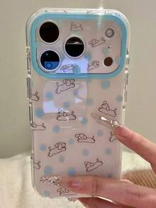 Cute Cartoon Polka Dot Dog Design Phone Case Compatible With IPhone 17Pro Max, 17Pro, 17, 16Pro Max, 16Pro, 16, 15Pro Max, 15Pro, 15, Lens Protection Anti-Drop Phone Case - Dog Polka Dot - View 2