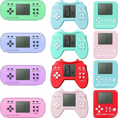 12件装电子游戏主题派对小礼物，迷你电子游戏生日装饰钥匙扣，男孩女孩礼物，适合儿童生日派对、课堂奖励