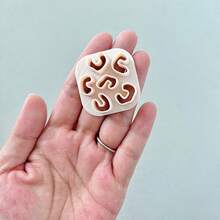 1pc Asymmetrical Geometric Soft Clay Earring Mold DIY Handmade Gift Jewelry Pendant High Precision Cutting Mold, Suitable For DIY Jewelry Making, Essential Craft Supplies - Apricot - View 7