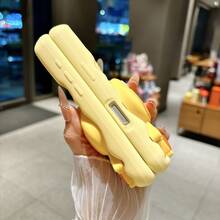 3D Cartoon Silly Bear Design Soft Silicone Phone Case For IPhone 17 Pro Max, 16 Pro, 15 Pro Max, 14 Pro, 13, 12, 11, Cute Anti-Fall Protective Cover - Yellow - View 7