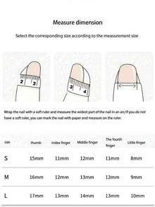 瞬间提升你的美甲造型！这款短款椭圆形裸色水晶猫眼美甲贴纸，完美贴合短指甲，亚克力材质，套装包含1片果冻胶和1个指甲锉，适合女性和女孩日常工作、学习和派对使用。 - 彩色 - 查看 6