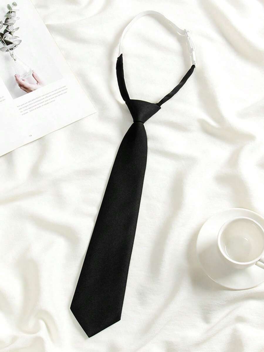 1 chiếc cà vạt đồng phục học sinh màu đen cổ điển dành cho nữ, cà vạt choker có thể điều chỉnh, phối màu đen và đỏ cho các dịp lễ, tiệc tùng, biểu diễn, lễ hội, du lịch. - Nhiều màu - Xem 1