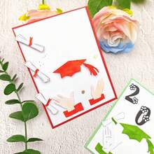 1 szt. wykrojnik do scrapbookingu z okazji ukończenia szkoły, wykrojnik do tłoczenia w kształcie czapki kawalerskiej, odpowiedni do ozdób świątecznych, tworzenia ręcznie robionych kartek, eleganckich albumów, na ślub, urodziny, walentynki, kartek wielkanocnych, do scrapbookingu, zaproszeń i prezentów - 230925 - Zobacz 2