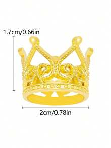 16pcs Alloy Mini Sparkling Princess Crown Set, Including Floral Decor And Party Supplies, Suitable For Party Favors And Decorative Flowers, Birthday Sashes, Weddings, Prom, Wedding Jewelry, Wedding Decorations, Birthday Crowns, Golden Jewelry - Multicolor - View 4
