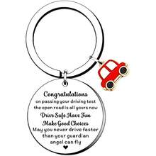 1pc Congratulations On Passing The Driving Exam Gift, Stainless Steel Keychain For New Driver, 17th Birthday Gift, Wishing You A Journey Gifts For Mother, Father, Graduation, And Teacher - Multicolor - View 10
