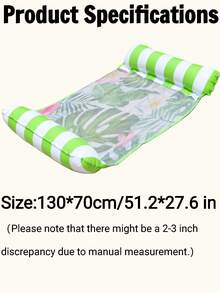 1 pieza Silla flotante inflable con estampado de rayas, frutas y animales, accesorio de fiesta de verano para adultos en la piscina y la playa, regalo de verano perfecto, balsa flotante para piscina, cama flotante para diversión y relajación de vacaciones de adultos, flotador de piscina, artículos esenciales de playa - Multicolor - Ver 6