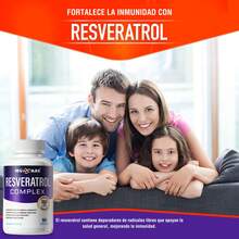Resveratrol 90 Capsulas con Extracto de Uva y Quercetina | Antioxidante y Anti-Envejecimiento | Ayuda a expandir los vasos sanguíneos a la vez que reduce la coagulación en la sangre | MVPCARE - Tres botellas - Ver 9