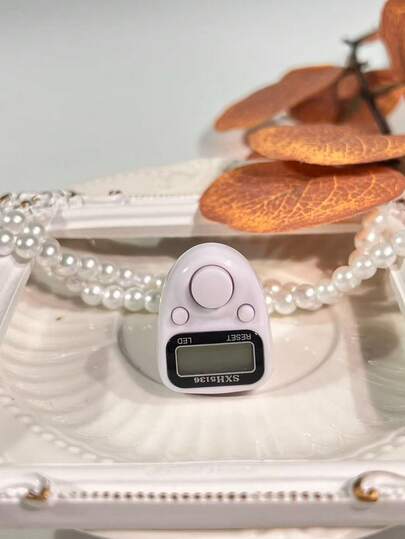 Anello contatore di preghiere musulmane, contatore elettronico luminoso a LED, registrazione precisa del conteggio delle preghiere, portatile e facile da trasportare, adatto per cerimonie religiose, conteggio di attività, conteggio di artigianato, conteggio giornaliero