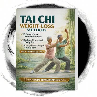 Guide de perte de poids Tai Chi quotidien de 10 minutes : Plan de 28 jours pour stimuler le métabolisme, perdre l'excès de graisse et renforcer le corps - Le cadeau sain parfait pour les personnes âgées, les débutants en fitness et les travailleurs de bureau occupés